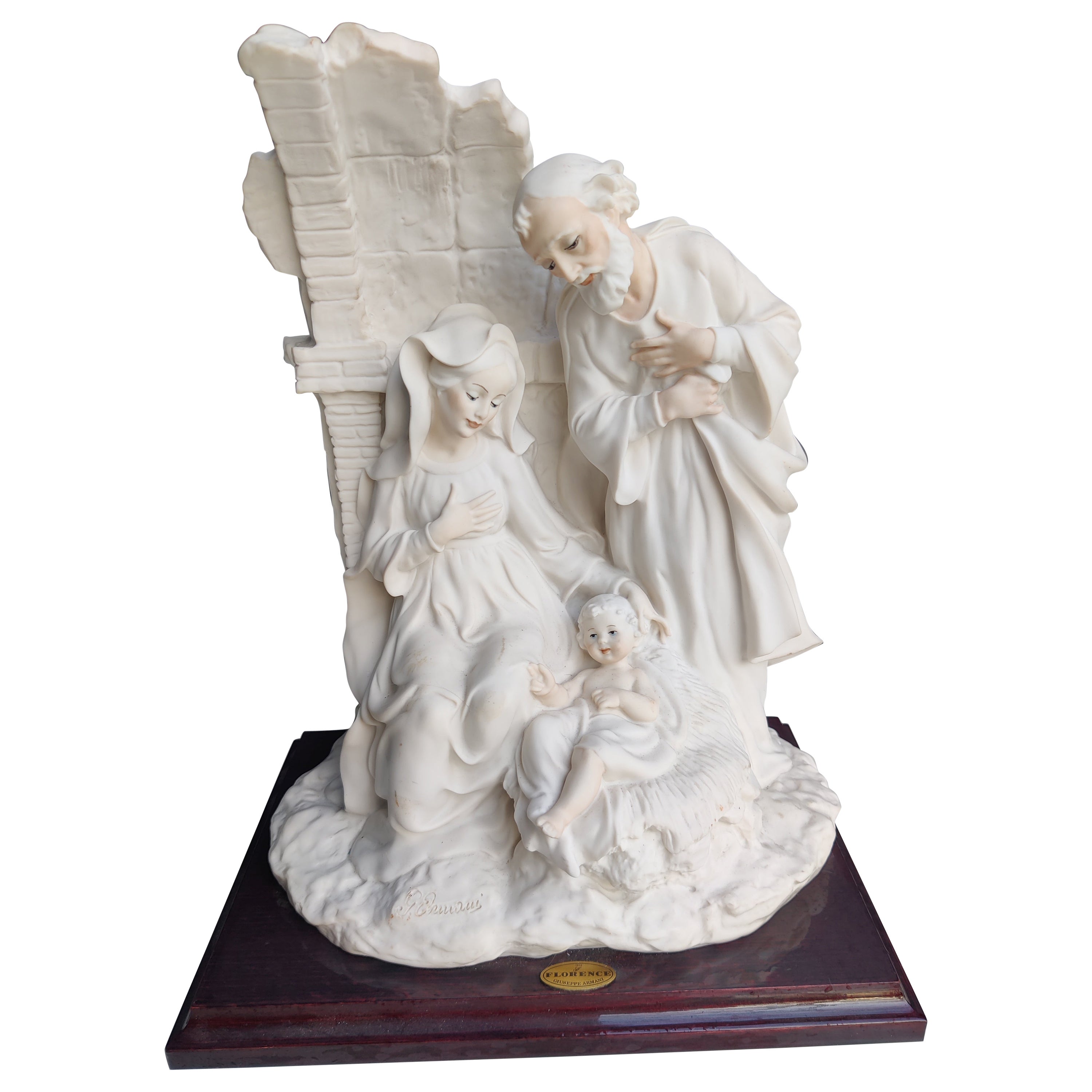 "The Nativity" Italian sculpture signed by Giuseppe Armani For Sale