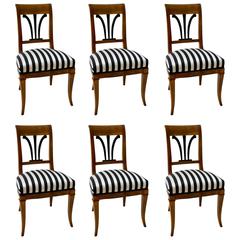 Set of Six 19th Century Biedermeier Chairs