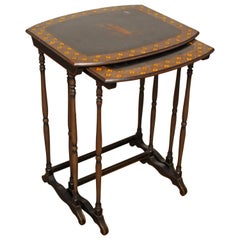 Vintage English Regency Chinoiserie Nesting Tables