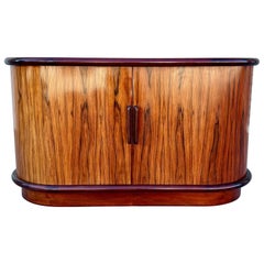 Vintage Danish Modern Rosewood Tambour Sideboard Styled After Dyrlund 1960s