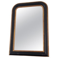  Antique Louis Philippe Mirror In Black and Gold France Late 19th Century 72/140