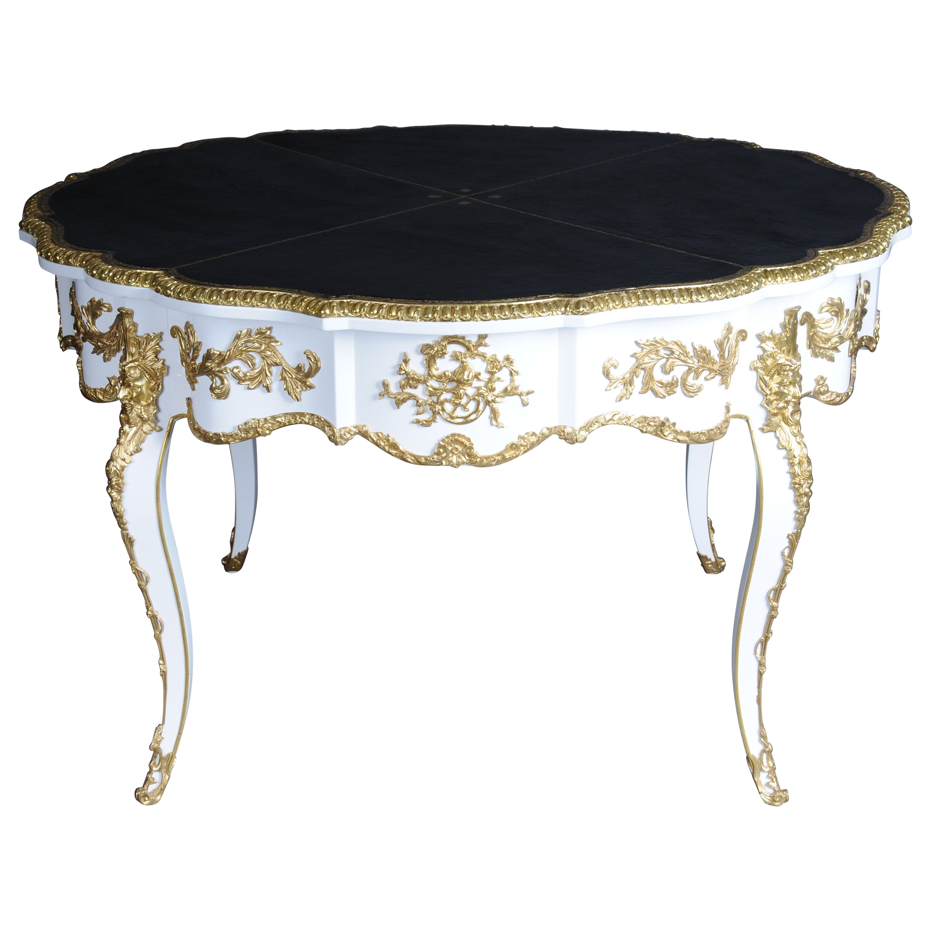 Antiker französischer Salontisch im Louis-XV-Stil des 20. Jahrhunderts, bronziert