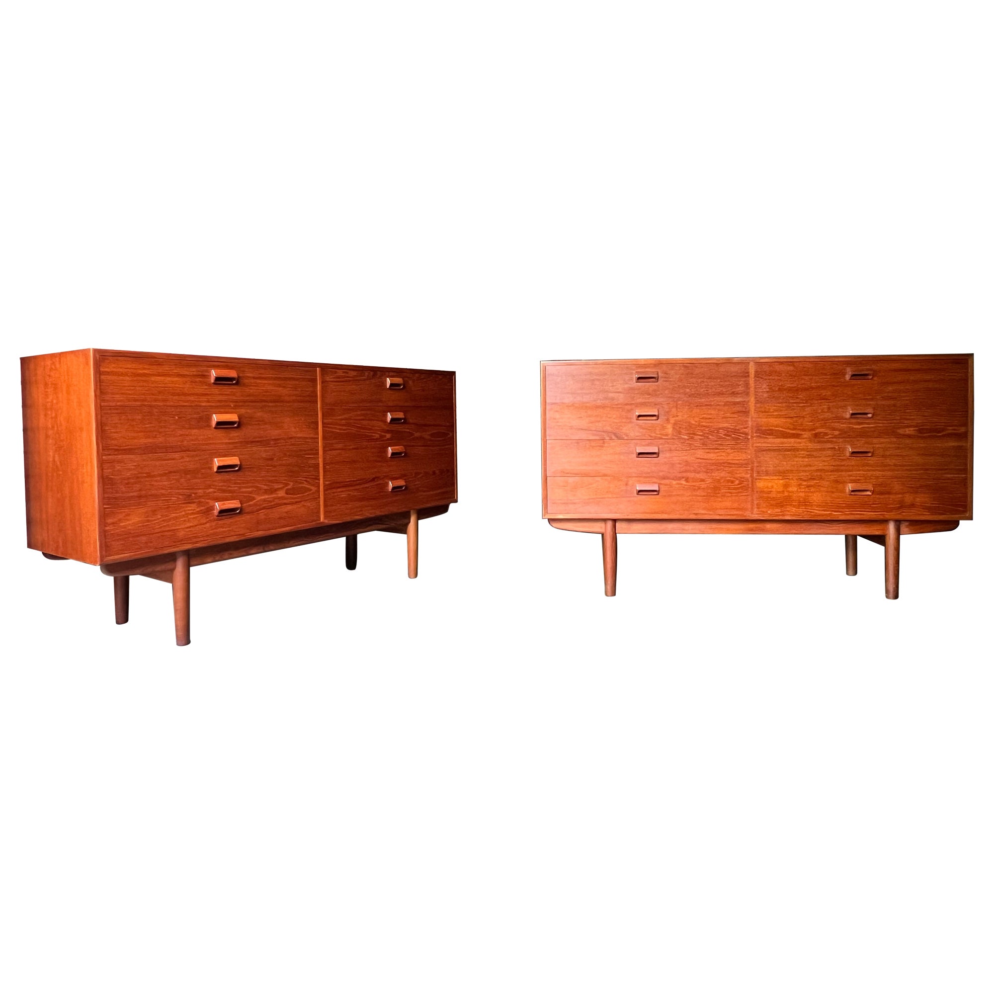 Pair of Danish Dressers by Borge Mogensen - Soborg Denmark, 1960s, Teak  For Sale