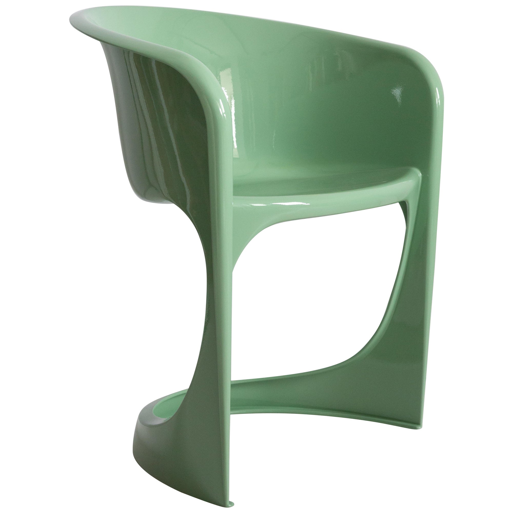 Mid Century Glossy Mint Green Cado Chair, Steen Østergaard, 1974 For Sale