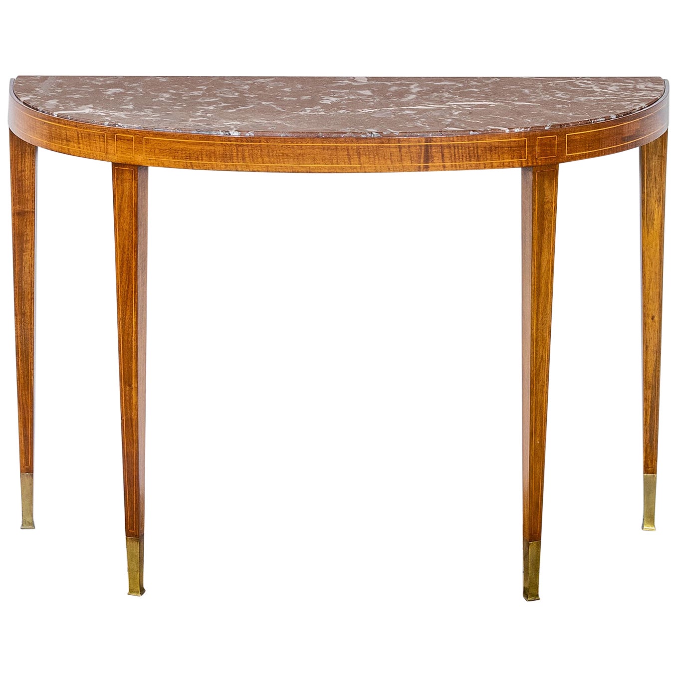 20th Century Paolo Buffa Wall Console with marble top 