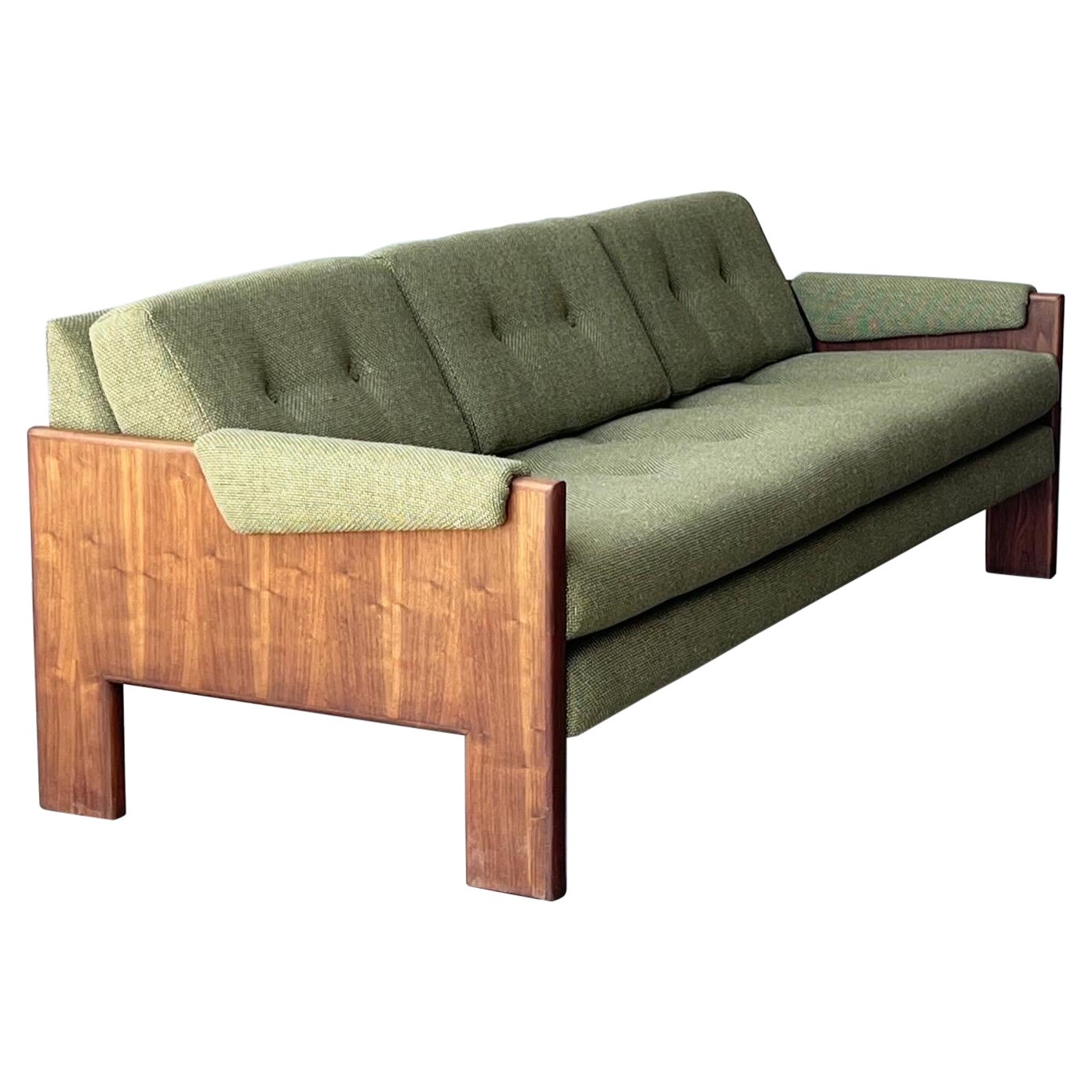 Mid-Century Walnut Case Sofa