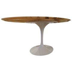Vintage Eero Saarinen Marble Calacatta-Top Oval Dining Table for Knoll