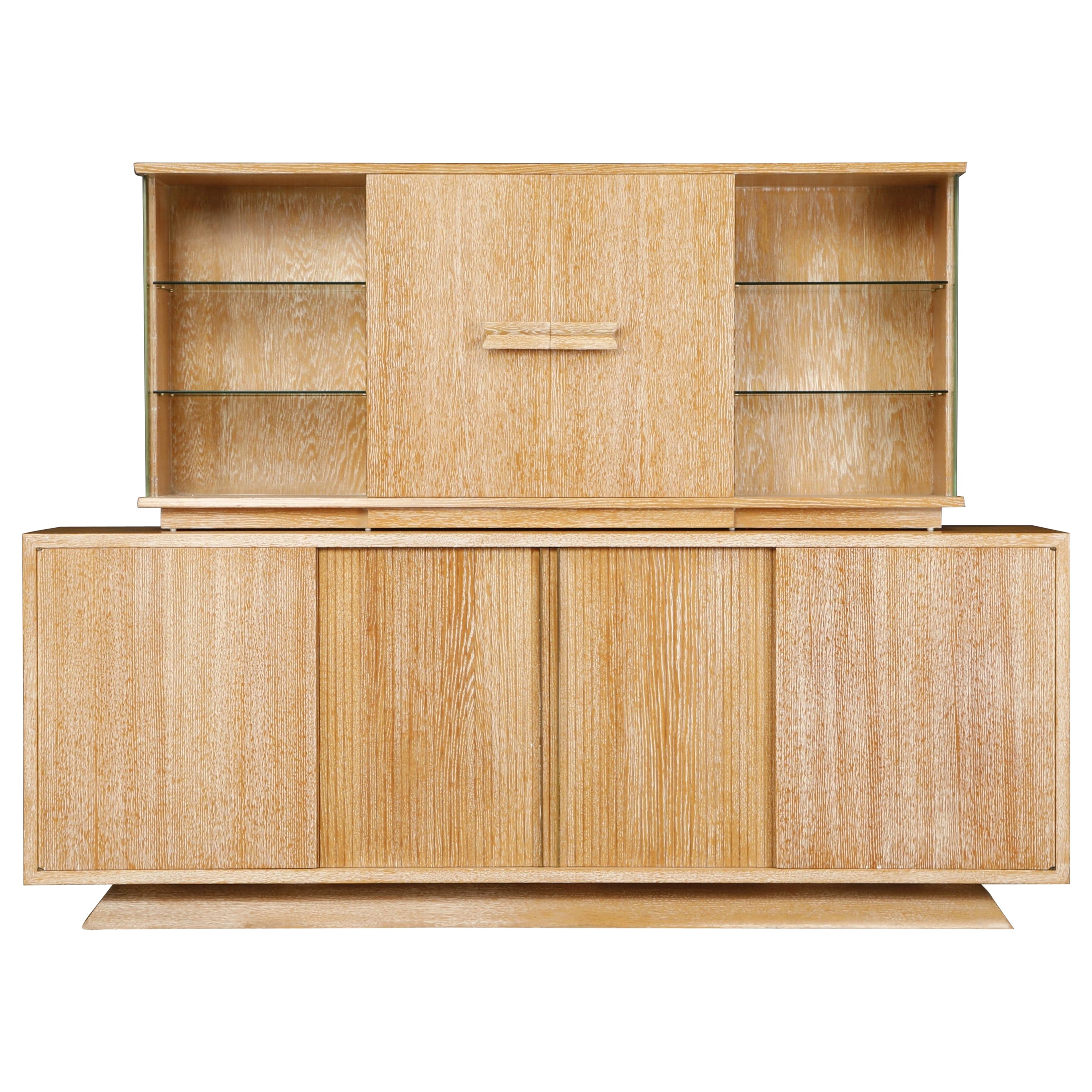 Important Cerused Oak Sideboard by Vladimir Kagan for Kagan-Dreyfuss, Signed