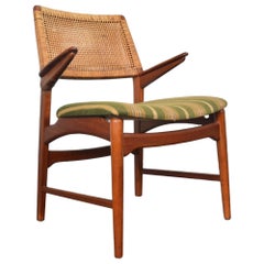 E Knudsen Model 48 Armchair In Teak + Cane