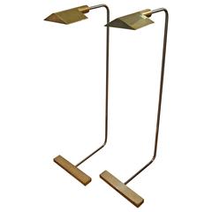 Vintage Pair of Brass Liseuses Lamps attributed to Cedric Hartmann