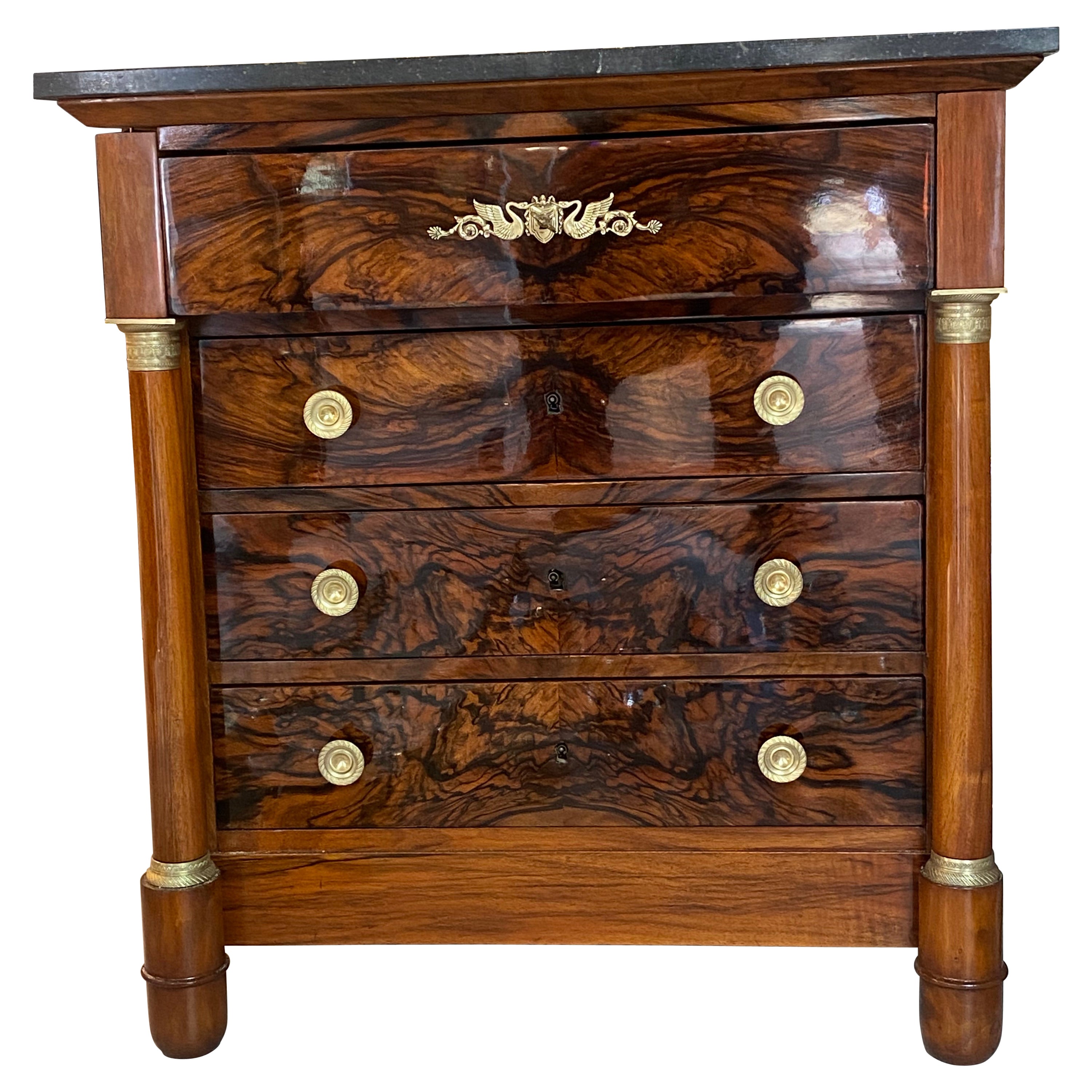 1800's Empire mahogany chest of drawers 