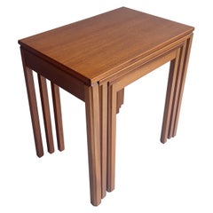 Used Mid Century McIntosh Teak Nest Of Tables Danish Style, 1970s