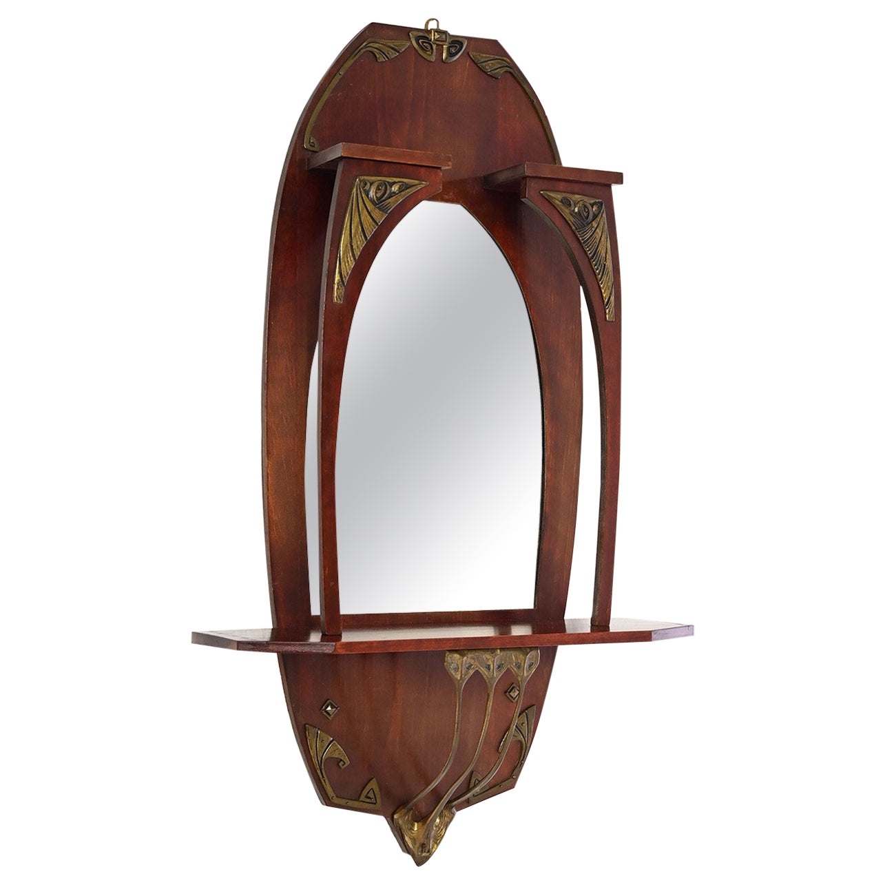 1930s art nouveau mirror For Sale
