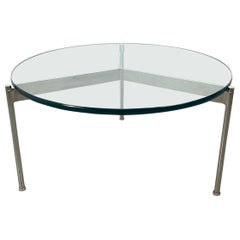 Ward Bennett for Brickel Polished Steel Claw Cocktail Table