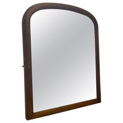 Vintage Wood Framed Arched Wall Mirror.