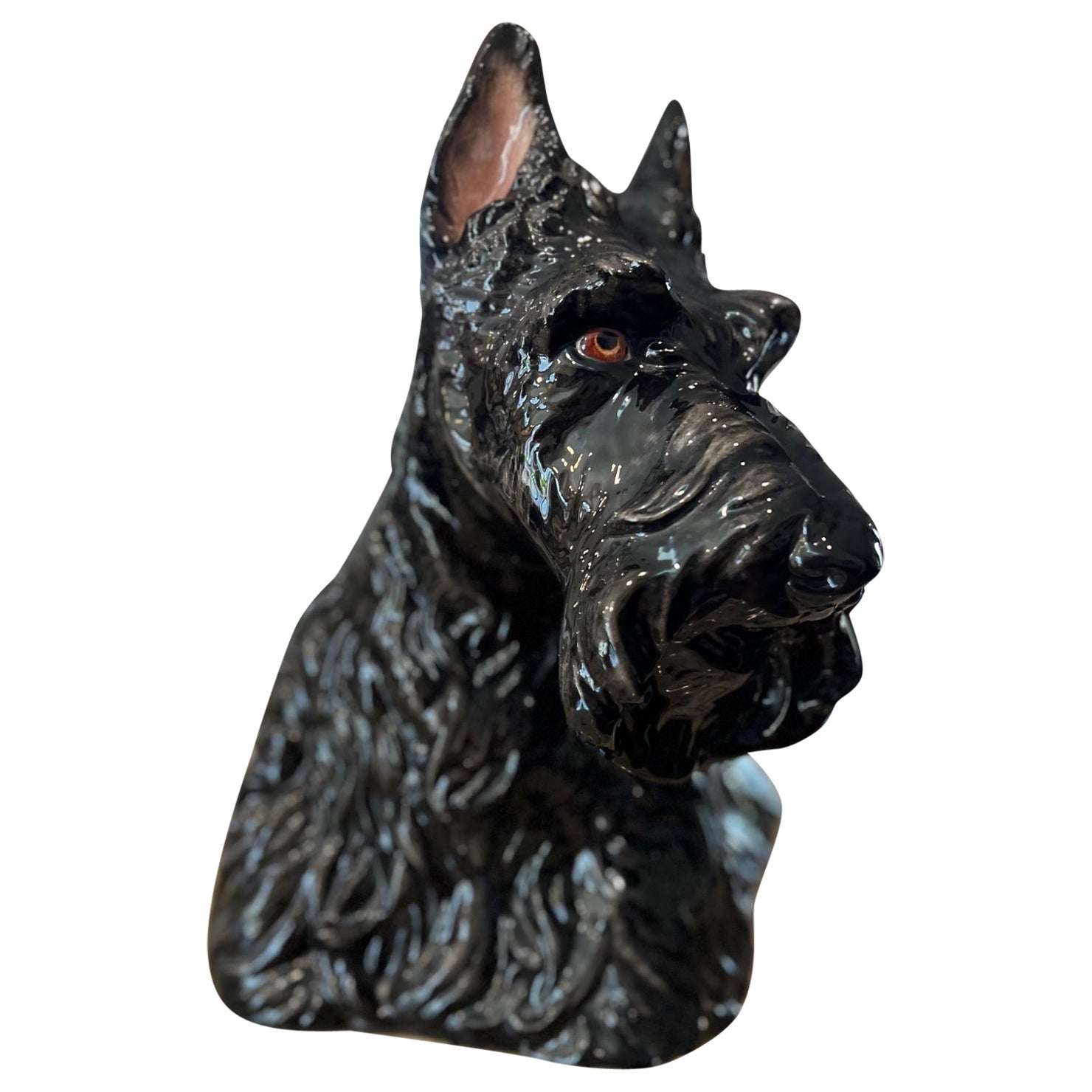 Vintage Ceramic Scottie Dog Figure - The Townsend Ceramic and Glass Co. Florida
