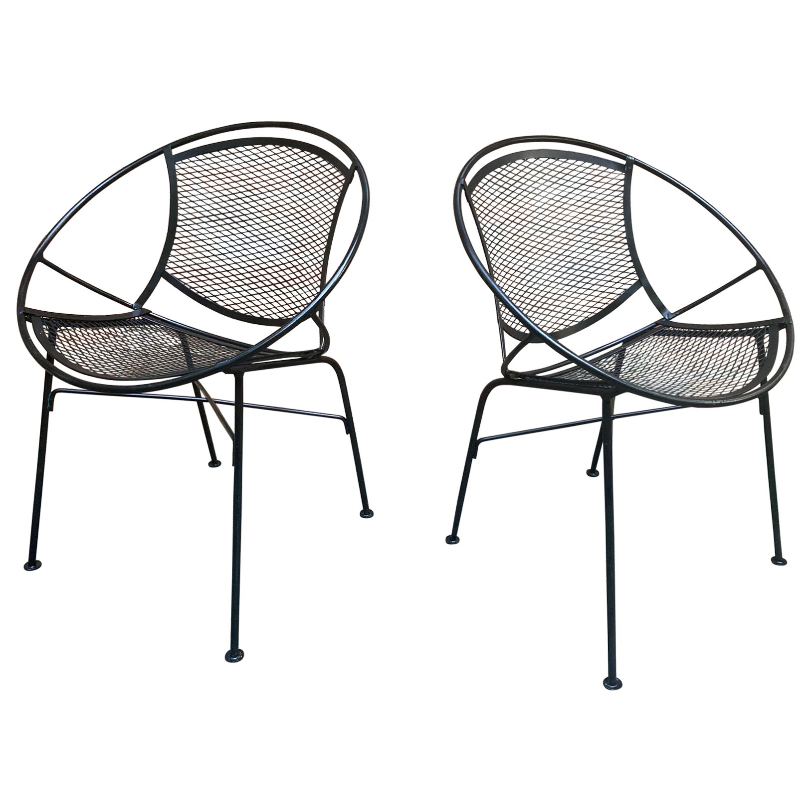 Paire de chaises de patio oscar modernes tempestini pour salterini du milieu du siècle dernier en vente
