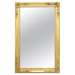 Fin du 19e siècle Antiquités françaises de style Louis XV, miroir doré et composition