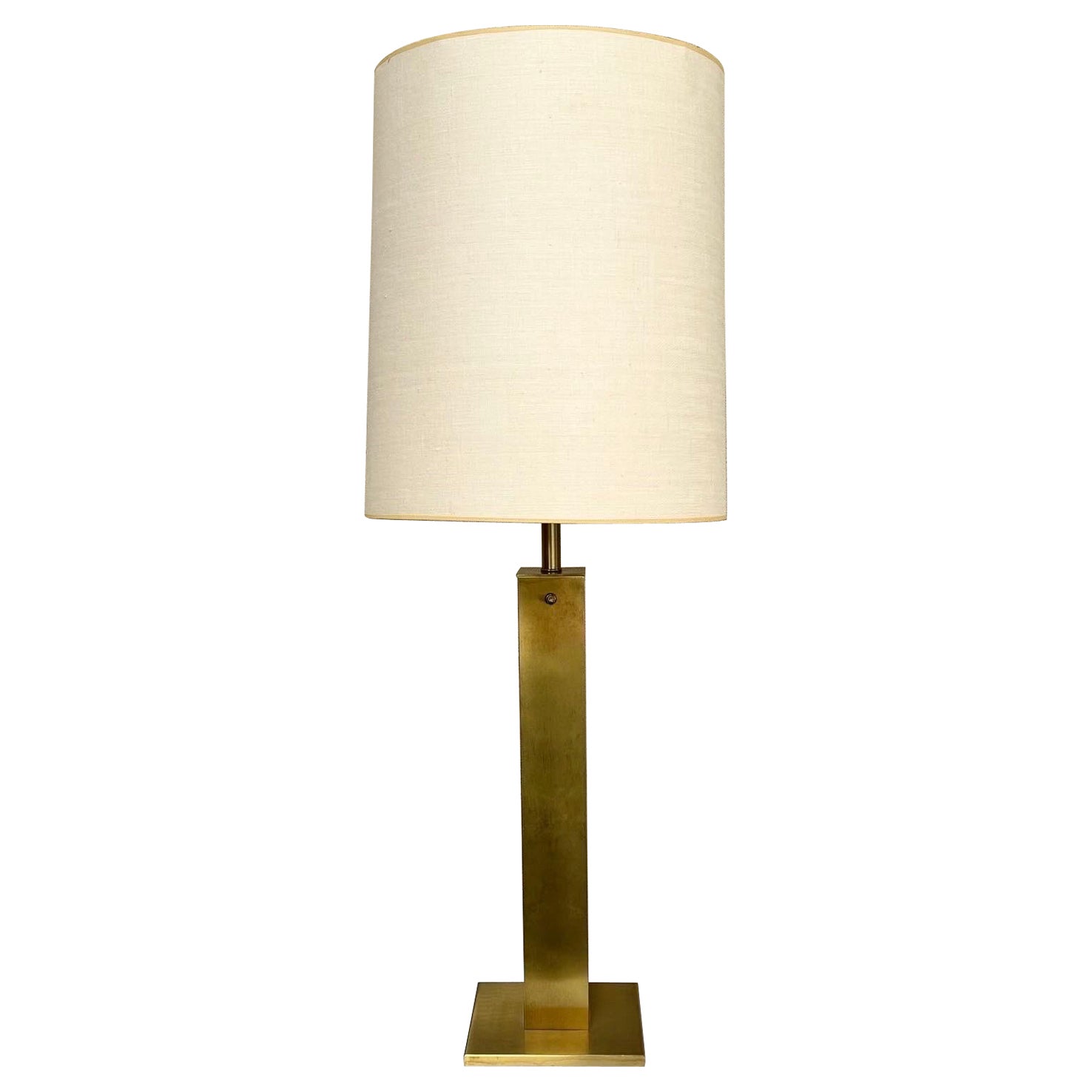 Nessen Studios Tall Brass Table Lamp by “Greta Von Nessen” For Sale