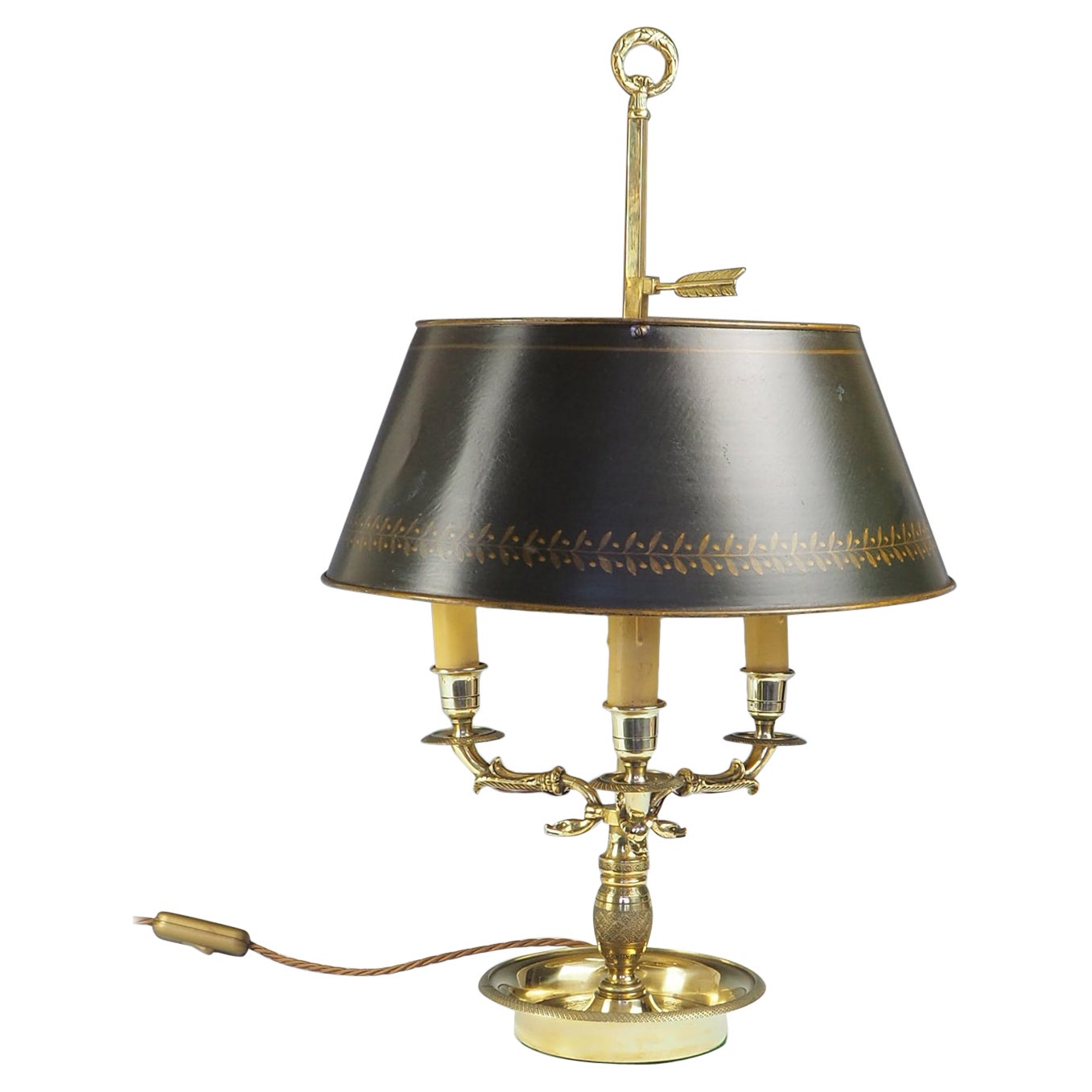 Antique French Bouillotte Table Lamp