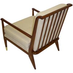 1950s Exceptional Railback Lounge Chair in the Style of Smilow-Thielle