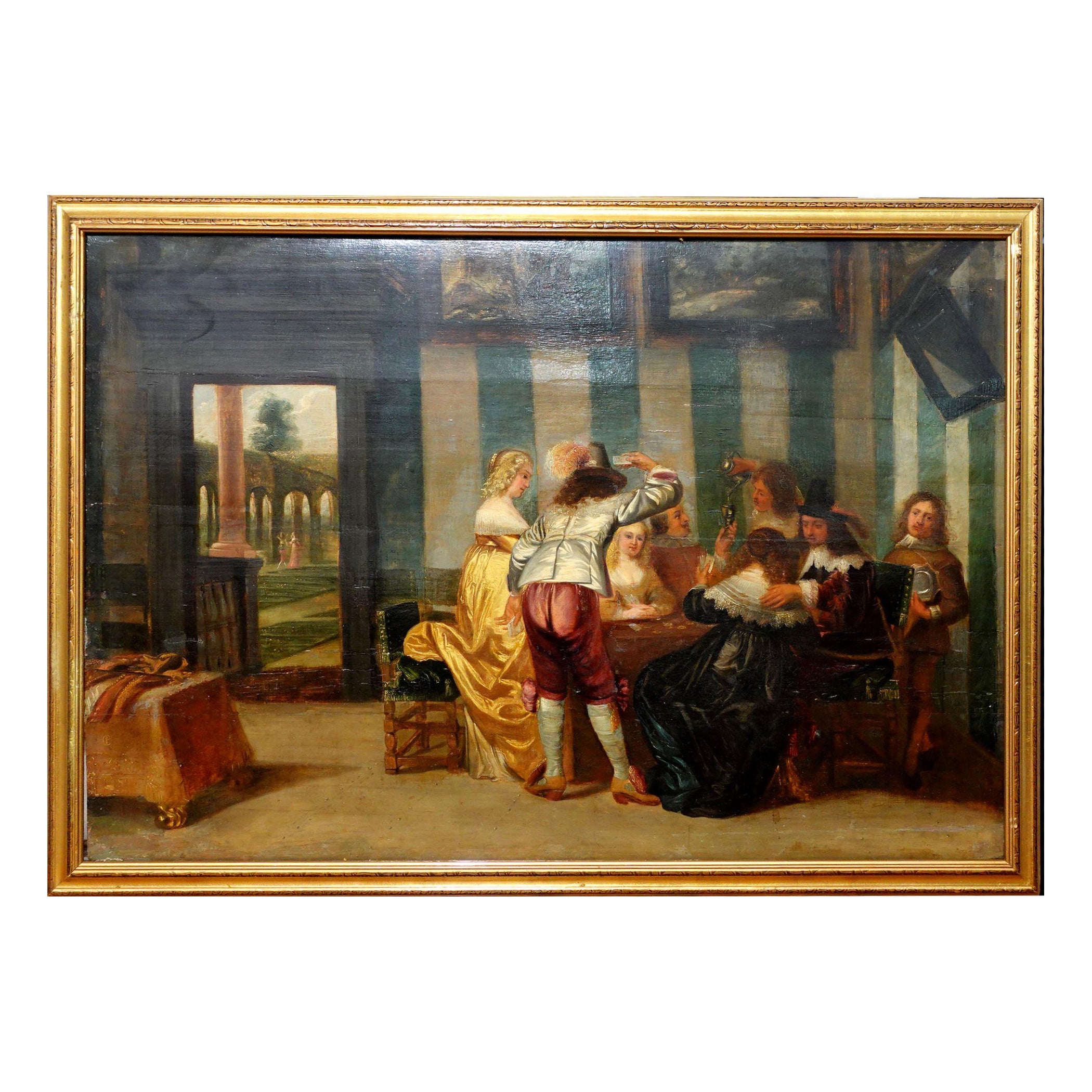 Antique Pieter Jacobsz Codde Oil Painting on Board, Dutch 17th c.