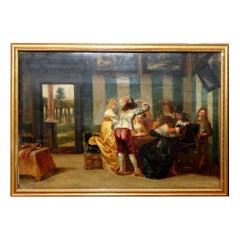 Antiquité Pieter Jacobsz Codde Peinture à l'huile sur carton, hollandaise, 17e s.