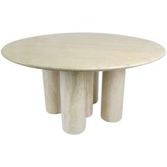 Seltener Tisch aus massivem Marmor II Colonnato von Mario Bellini für Cassina