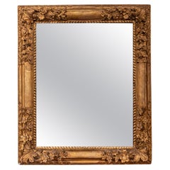 Miroir Carved Decor de la fin du 18e siècle, de style Régence, avec décor floral