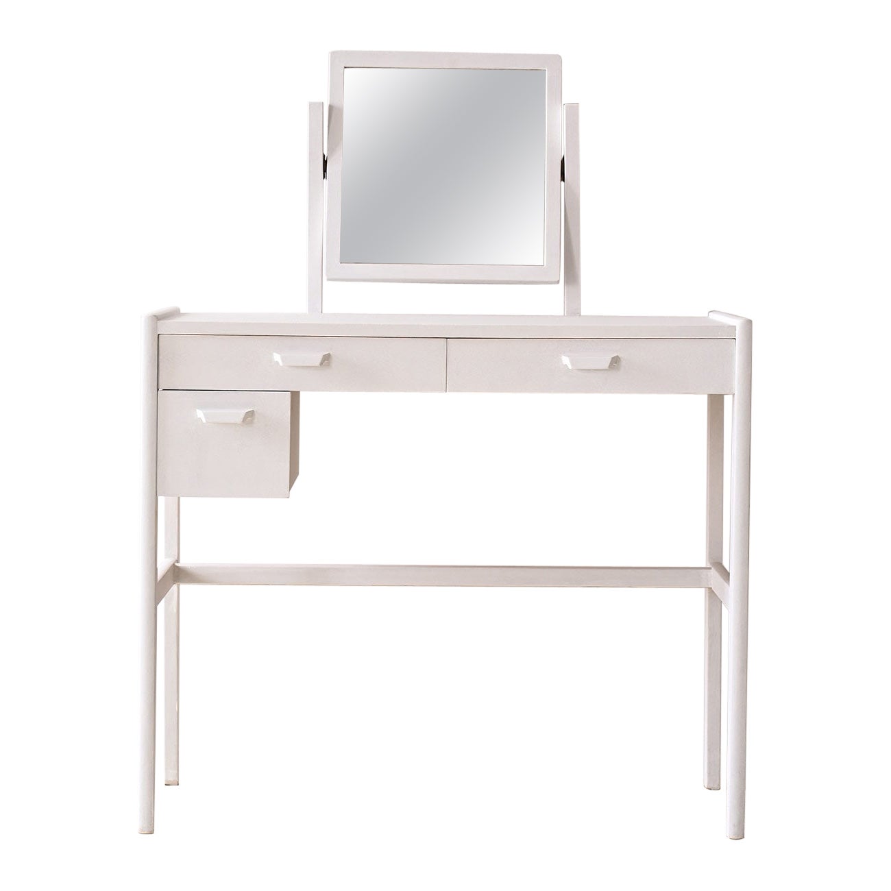 Scandinavian dressing table painted white For Sale