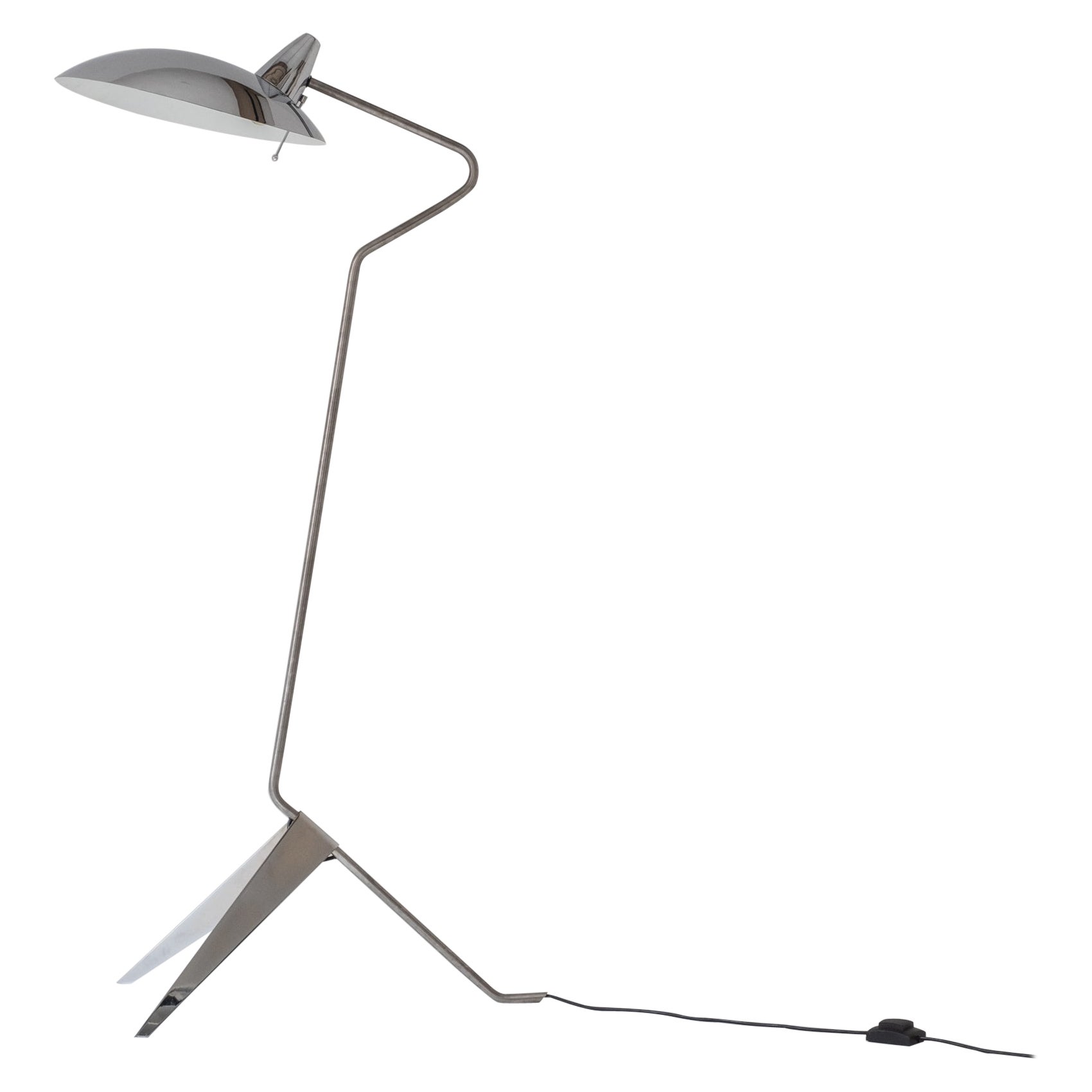 Chrome floor lamp from the 1970s. 