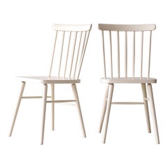 Scandinavian Vintage white chairs