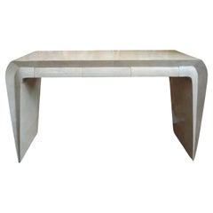 Italian Modern Parchment Console Table