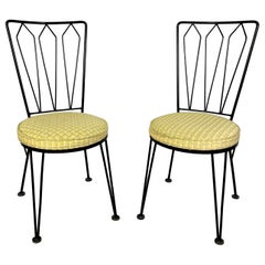 Used Pair of Woodard Iron Patio Chairs 