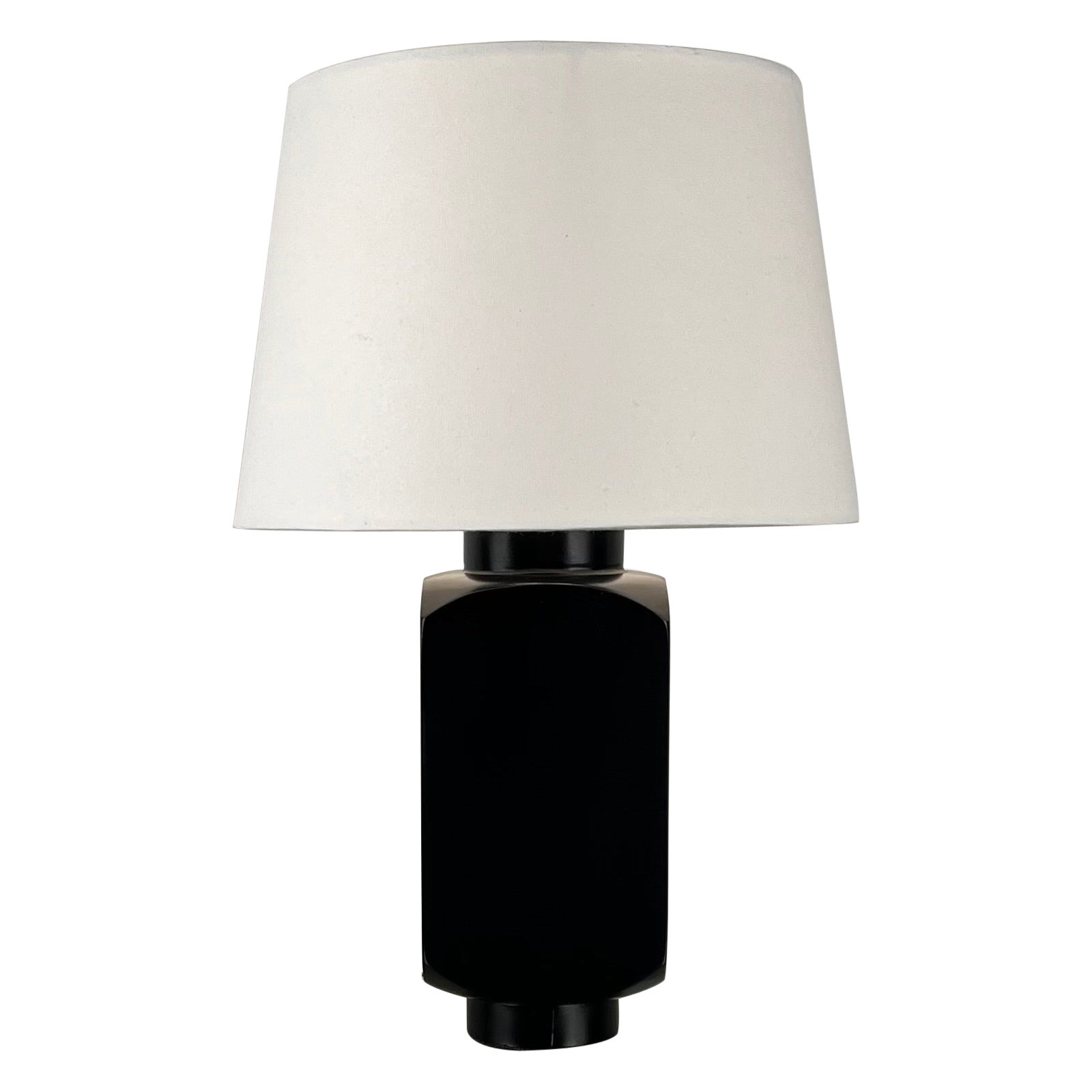 'Ébène' Table Lamp with Parchment Shade by Design Frères