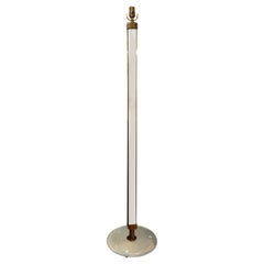 Italian Fontana Arte Attributed Glass And Bronze Floor Lamp