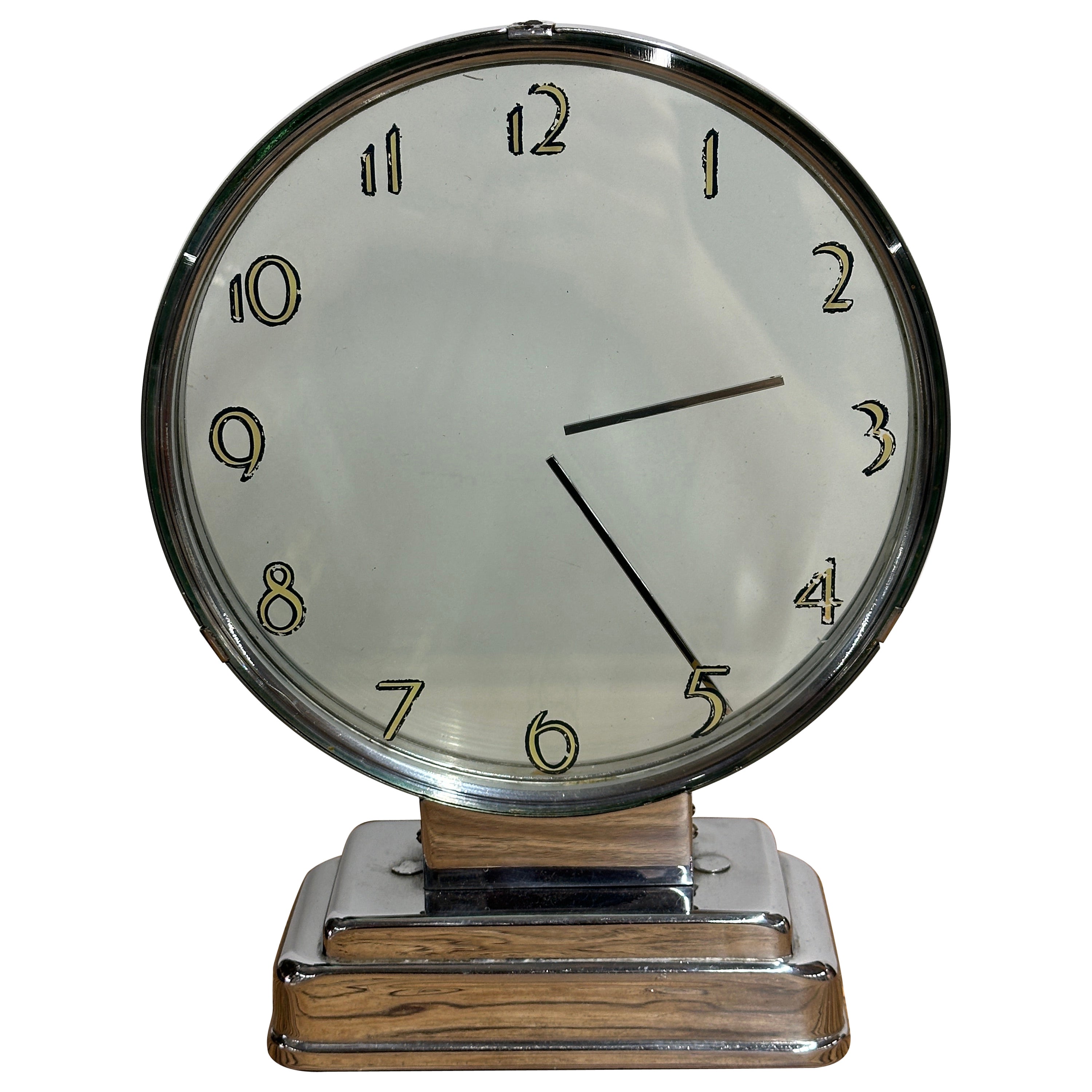 Art Deco Etalage Reclame Mystery Clock Running Nicely en vente
