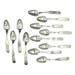 Juego de 12 cucharillas de plata acuñada en 1816 por John Erwin