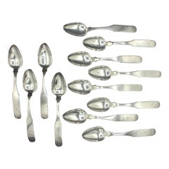 Ensemble de 12 cuillères de table en argent de 1816 par John Erwin