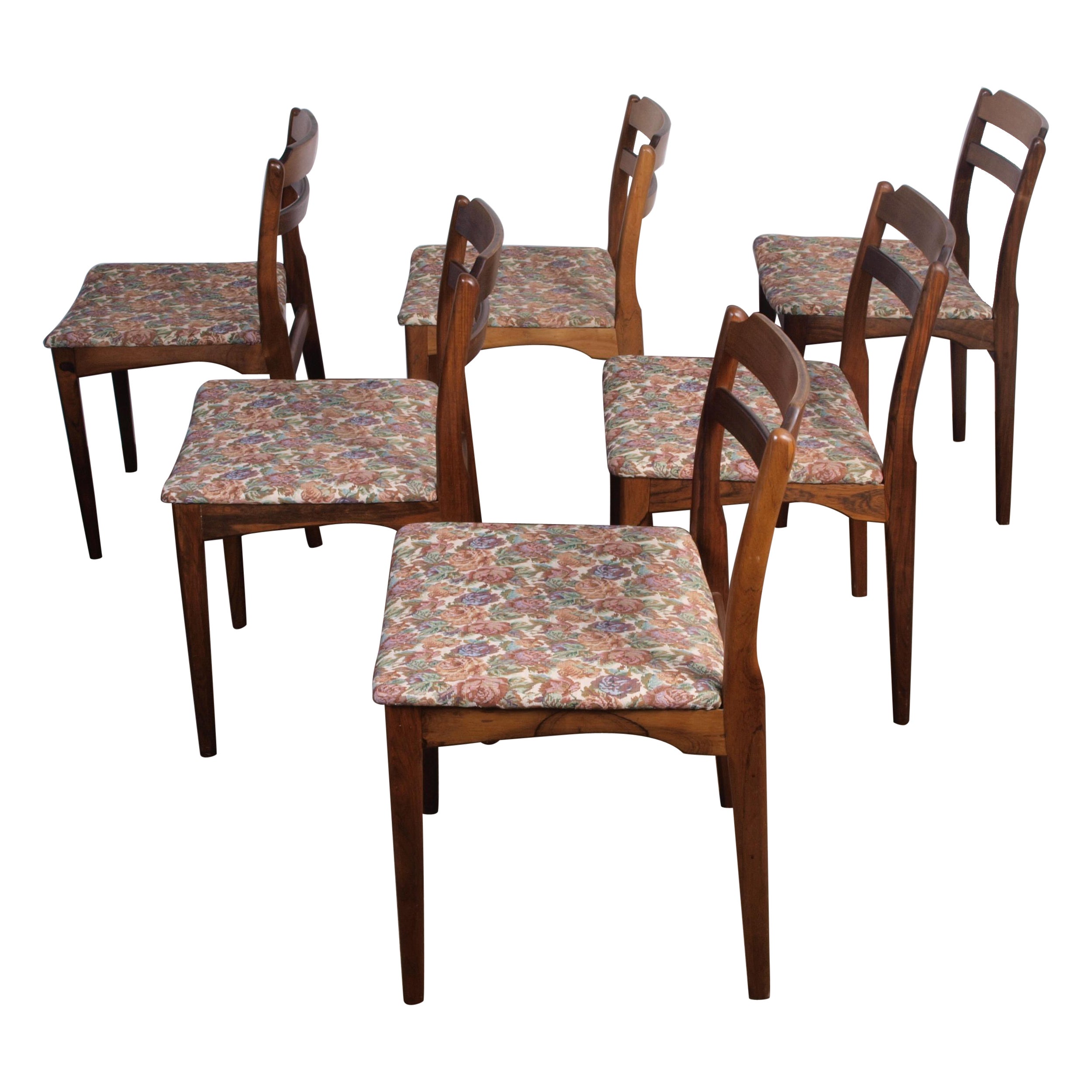 Rosewood Dining Chairs Denmark Thorsø Stole og Møbelfabrik For Sale