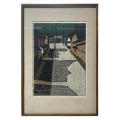 Vintage Kiyoshi Saito Signed Limited Edition Japanese Woodblock Print Nishino-Kyo Nara B