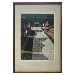 Kiyoshi Saito, signierter japanischer Holzschnitt Nishino-Kyo Nara B, limitierte Auflage