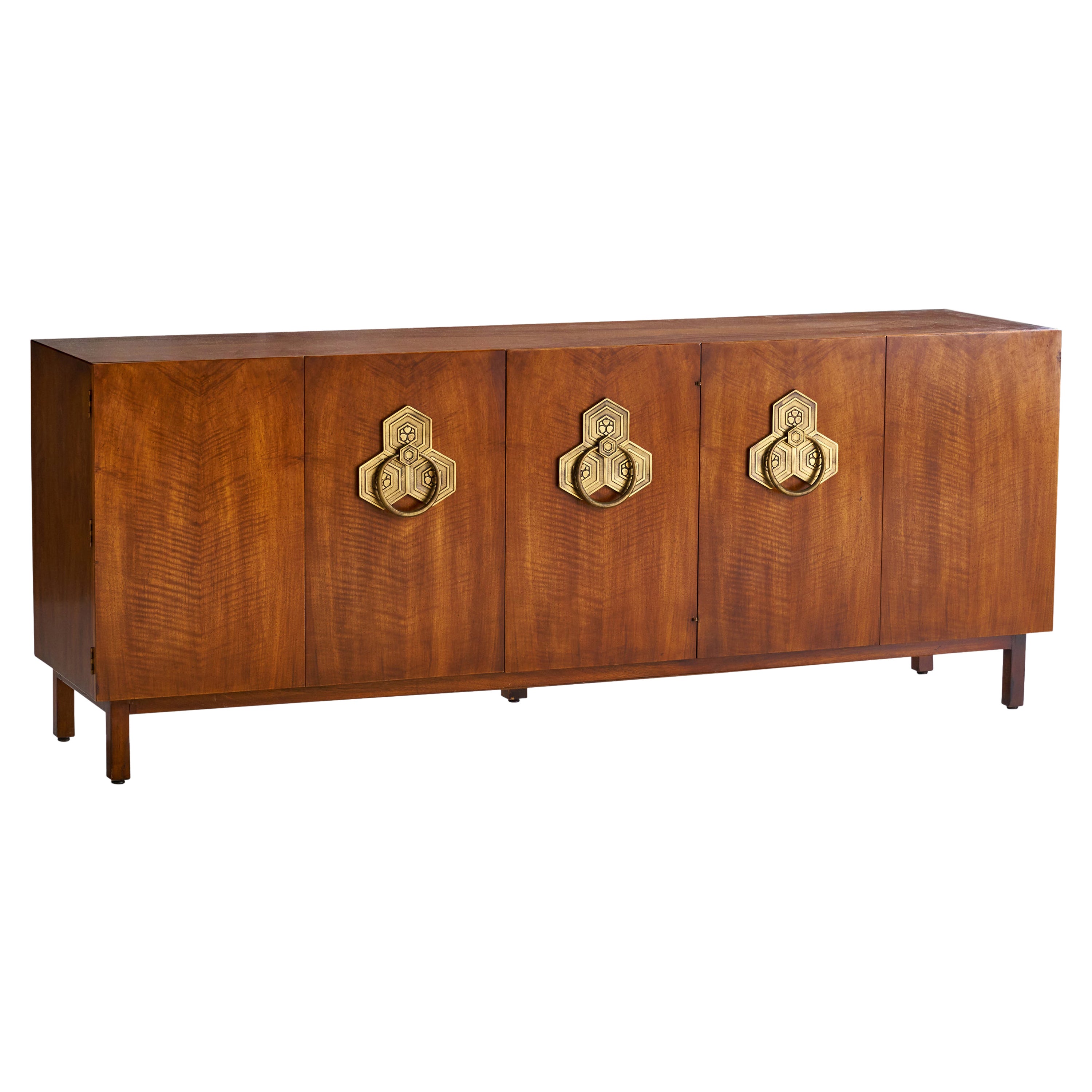 John Widdcomb, Cabinet, Wood, Brass, USA, 1950s For Sale