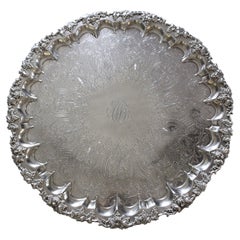 c. 1920 Electroplated Nickel Silver Salver by S.B. & Co.