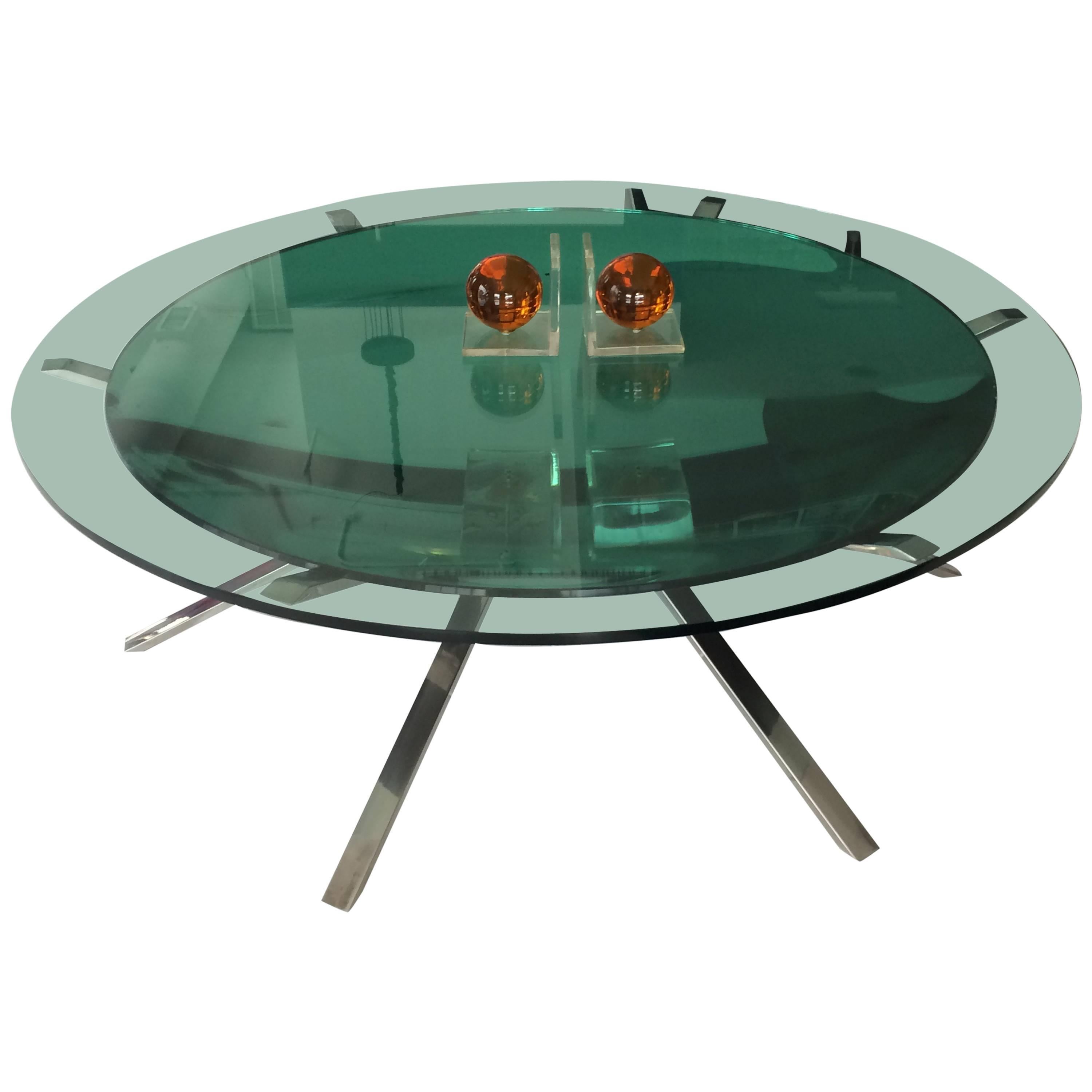 Italian Two-Layer Glass Coffee Table