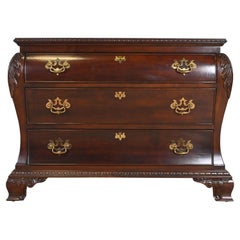 Retro Century Furniture Georgian Carved Mahogany Bombay Dresser or Commode