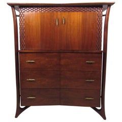 Mid-Century Modern Highboy Dresser after Piet Hein