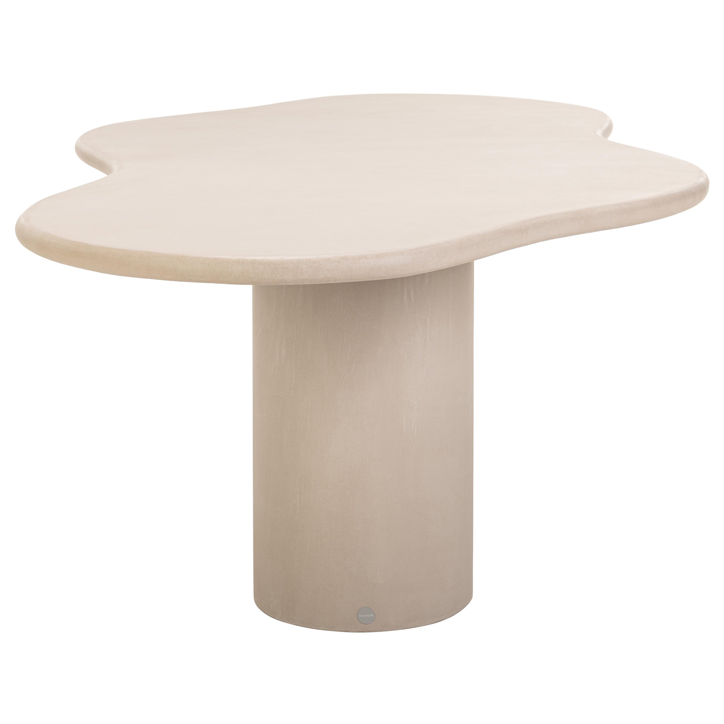 Natural Plaster Dining Table "Fluent" 280 by Isabelle Beaumont