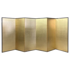 Antique Gold Leafed Screen - Late Edo to Meiji Transition