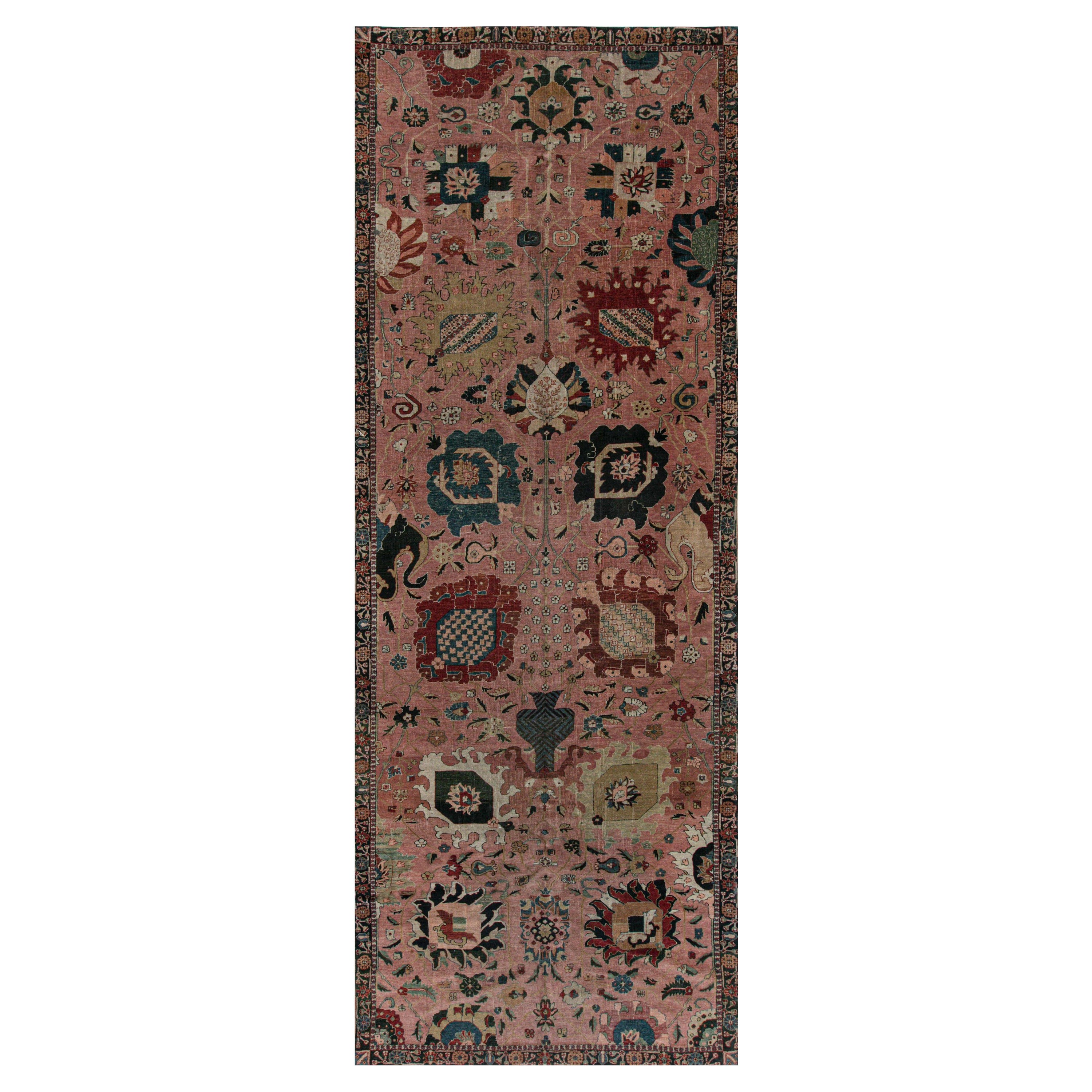 Authentic Persian Tabriz Botanic Carpet For Sale